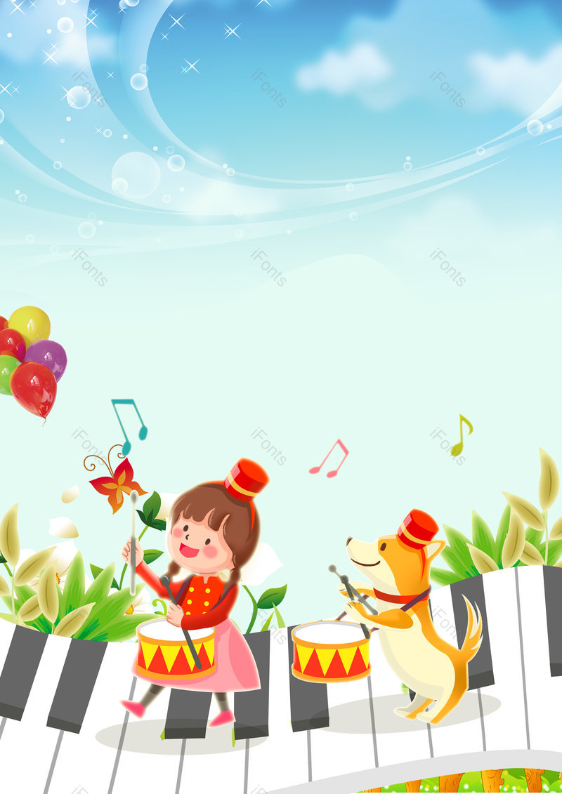 卡通少儿音乐培训六一儿童节背景,插画/手绘图,插画/手绘图库,插画/手绘图下载,插画/手绘